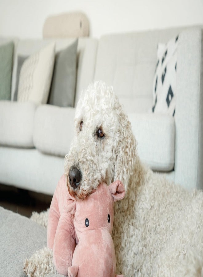 TRIXIE Animal Plush Toy for Dogs, Soft and Cuddly Hippo Plush Made Polyester, Ideal for Indoor & Outdoor Playtime, Lightweight Toy for Fetch, Tug and Snuggle - 25 cm - Image 2
